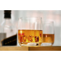 Haonai Stemless Wine Glass Set, 4-Pack, 15 Ounce Wine Tumbler Set, Glass